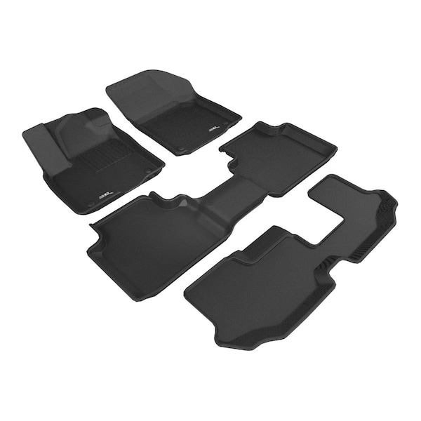 3D Maxpider Kagu Floor Mat for 2018 Volkswagen Atlas R1 R2 R3, Black L1VW08401509 - main